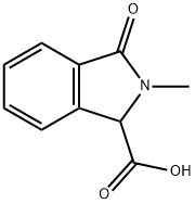 2-Methyl-3-oxo-2,3-dihydro-1H-isoindole-1-carboxylic acid Struktur