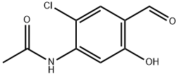 N-(2-Chloro-4-Formyl-5-Hydroxy-Phenyl)-Acetamide Struktur