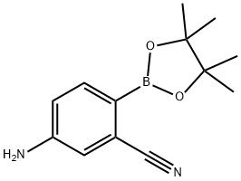 5-Amino-2-(tetramethyl-1,3,2-dioxaborolan-2-yl)benzonitrile,1350635-52-7,结构式