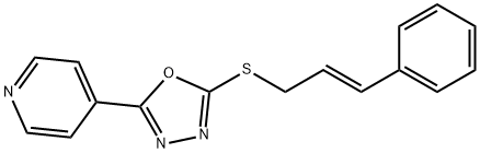 cinnamyl 5-(4-pyridinyl)-1,3,4-oxadiazol-2-yl sulfide Structure