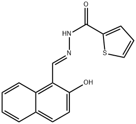 N'-[(2-hydroxy-1-naphthyl)methylene]-2-thiophenecarbohydrazide Structure