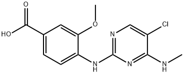 4-((5-Chloro-4-(methylamino)pyrimidin-2-yl)amino)-3-methoxybenzoic acid Struktur