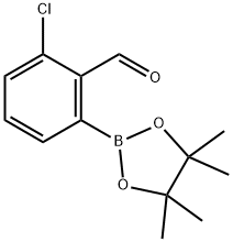 3-Chloro-2-formylphenylboronic acid pinacol ester 化学構造式
