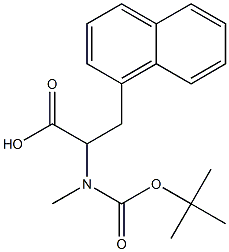 2-(tert-butoxycarbonyl(methyl)amino)-3-(naphthalen-1-yl)propanoic acid Structure