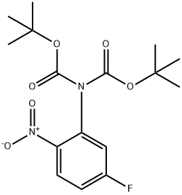 N,N-Bis-Boc-5-Fluoro-2-nitro-phenylamine Structure