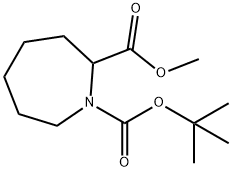 アゼパン-1,2-二カルボン酸1-TERT-ブチル2-メチル 化学構造式