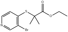 2-((3-溴吡啶-4-基)硫基)-2-甲基丙酸乙酯, 1352794-86-5, 结构式