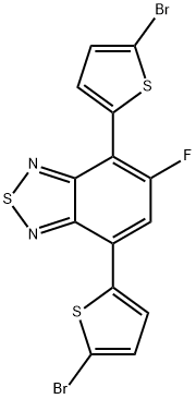 4,7-二(5-溴噻吩基-2-)-5-氟-苯并噻二唑,1352921-50-6,结构式