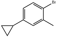 1-Bromo-4-cyclopropyl-2-methylbenzene 化学構造式