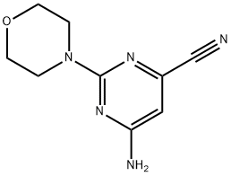 6-Amino-2-morpholinopyrimidine-4-carbonitrile Structure