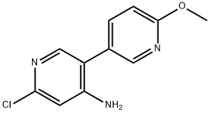 2-氯-5-(6-甲氧基吡啶-3-基)吡啶-4-胺,1354288-27-9,结构式