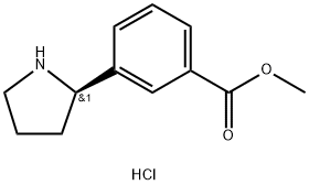 (R)-3-吡咯烷-2-基-苯甲酸甲基酯盐酸盐 结构式
