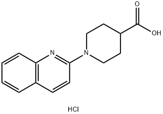 1-(喹啉-2-基)哌啶-4-羧酸盐酸盐 结构式