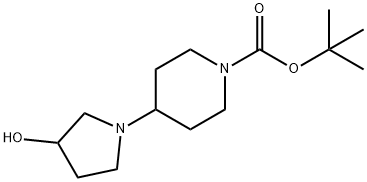 4-(3-羟基吡咯烷-1-基)哌啶-1-羧酸甲酯 叔丁酯, 1355171-47-9, 结构式