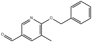 6-(ベンジルオキシ)-5-メチルピリジン-3-カルブアルデヒド 化学構造式