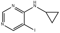 N-cyclopropyl-5-iodo-4-Pyrimidinamine, 1356055-13-4, 结构式