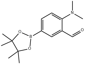 4-(Dimethylamino)-5-formylphenylboronic acid pinacol ester 化学構造式