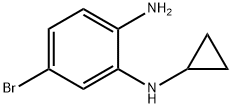 5-bromo-N1-cyclopropylbenzene-1,2-diamine 化学構造式