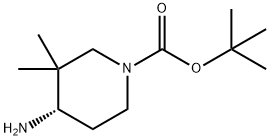 (S)-4-Amino-3,3-dimethyl-piperidine-1-carboxylic acid tert-butyl ester Struktur