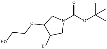 2-[(4-溴-1-BOC-3-吡咯烷基)氧基]乙醇,1358783-14-8,结构式