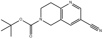 3-氰基-7,8-二氢-1,6-萘啶-6(5H)-羧酸叔丁酯,1358992-04-7,结构式