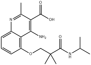 4-amino-5-(3-(isopropylamino)-2,2-dimethyl-3-oxopropoxy)-2-methylquinoline-3-carboxylicacid|浅黄色至白色固体