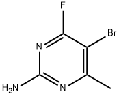 5-bromo-4-fluoro-6-methylpyrimidin-2-amine 结构式