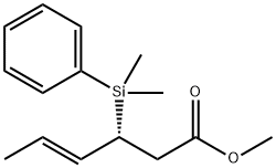 (3R,4E)-Methyl 3-(dimethylphenylsilyl)-4-hexenoate Struktur