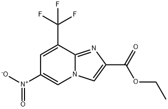 6-硝基-8-(三氟甲基)咪唑并[1,2-A]吡啶-2-甲酸乙酯, 1363405-53-1, 结构式