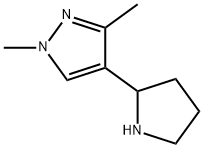 1,3-二甲基-4-(吡咯烷-2-基)-1H-吡唑 结构式