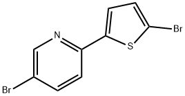 5-ブロモ-2-(5-ブロモ-2-チエニル)ピリジン 化学構造式