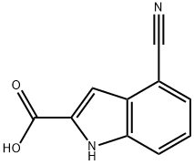 4-CYANO-1H-INDOLE-2-CARBOXYLIC ACID, 1369142-21-1, 结构式