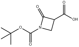 1-Boc-2-oxo-azetidine-3-carboxylic acid Struktur
