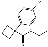 ethyl 3-(4-bromophenyl)oxetane-3-carboxylate Structure