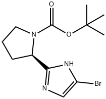 tert-butyl (2R)-2-(4-bromo-1H-imidazol-2-yl)pyrrolidine-1-carboxylate Structure