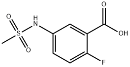 2-Fluoro-5-[(methylsulfonyl)amino]-benzoicacid 化学構造式