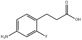 3-(4-Amino-2-fluoro-phenyl)-propionic acid 化学構造式