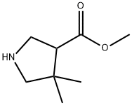 4,4-Dimethyl-pyrrolidine-3-carboxylic acid methyl ester Structure