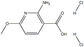 2-氨基-6-甲氧基-烟酸双盐酸盐,1373223-61-0,结构式