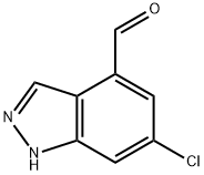 6-Chloro-1H-indazole-4-carbaldehyde 化学構造式