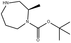 (R)-tert-Butyl 2-methyl-1,4-diazepane-1-carboxylate 化学構造式