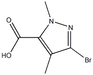 3-Bromo-1,4-dimethyl-1H-pyrazole-5-carboxylic acid Structure