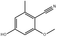 4-羟基-2-甲氧基-6-甲基苄腈 结构式