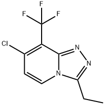 7-Chloro-3-ethyl-8-(trifluoromethyl)-[1,2,4]triazolo[4,3-a]pyridine Struktur