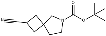 tert-butyl 2-cyano-6-azaspiro[3.4]octane-6-carboxylate 化学構造式