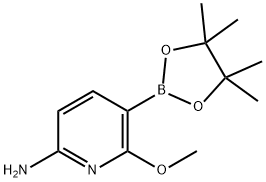 2-氨基-6-甲氧基吡啶-5-硼酸频那酯,1375708-04-5,结构式