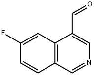 6-氟异喹啉-4-甲醛, 1376260-47-7, 结构式