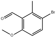 3-溴-6-甲氧基-2-甲基苯甲醛, 137644-93-0, 结构式