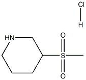3-(methylsulfonyl)piperidine hydrochloride Structure