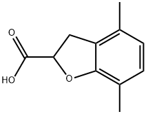 4,7-Dimethyl-2,3-dihydrobenzofuran-2-carboxylic acid Struktur